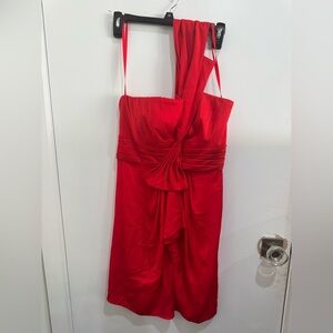 BCBGMaxAzria Red Strapless Evening Gown